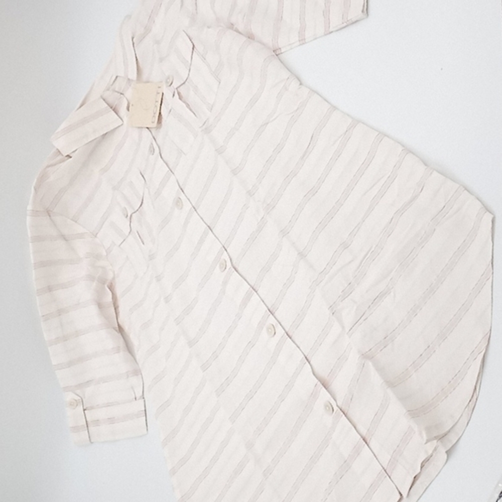 Dotti Radiance Pink Stripe Shirt Dress‎ Coverup S